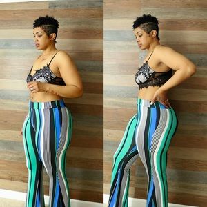 Flare Leg Pants (blue)